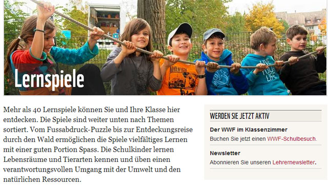 Lernspiele des WWF Schweiz