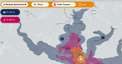 Travel Time Map